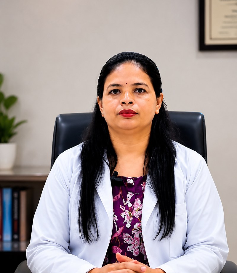 Dr. Deepti Dubey treating a patient at Aarna Physiotherapy Centre